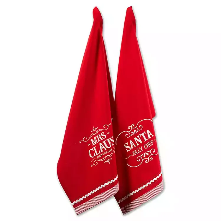 Online Mrs. Claus Apron and Kitchen Towels, Set of 3 Christmas Dining & Entertaining
