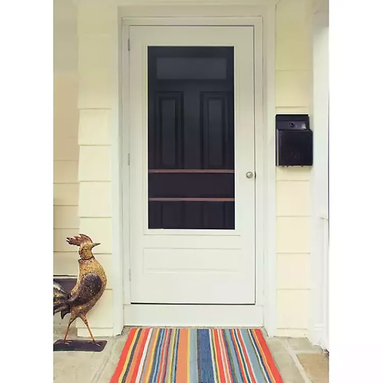 Kirklands Home Outdoor Rugs|Multi Dhurri Stripe Indoor/Outdoor Scatter Rug