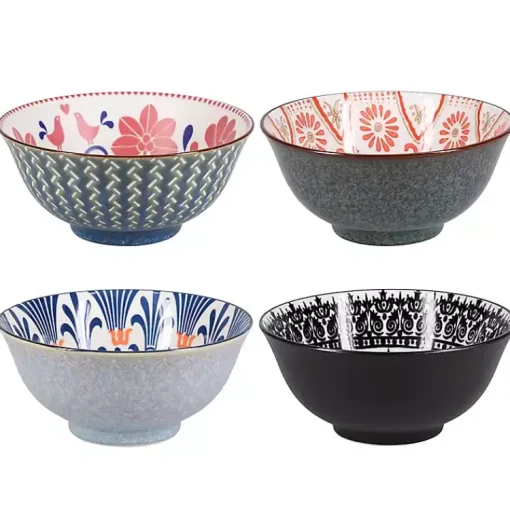 Kirklands Home Dinnerware|Patterned Ceramic 8-pc. Bowl Set Multi