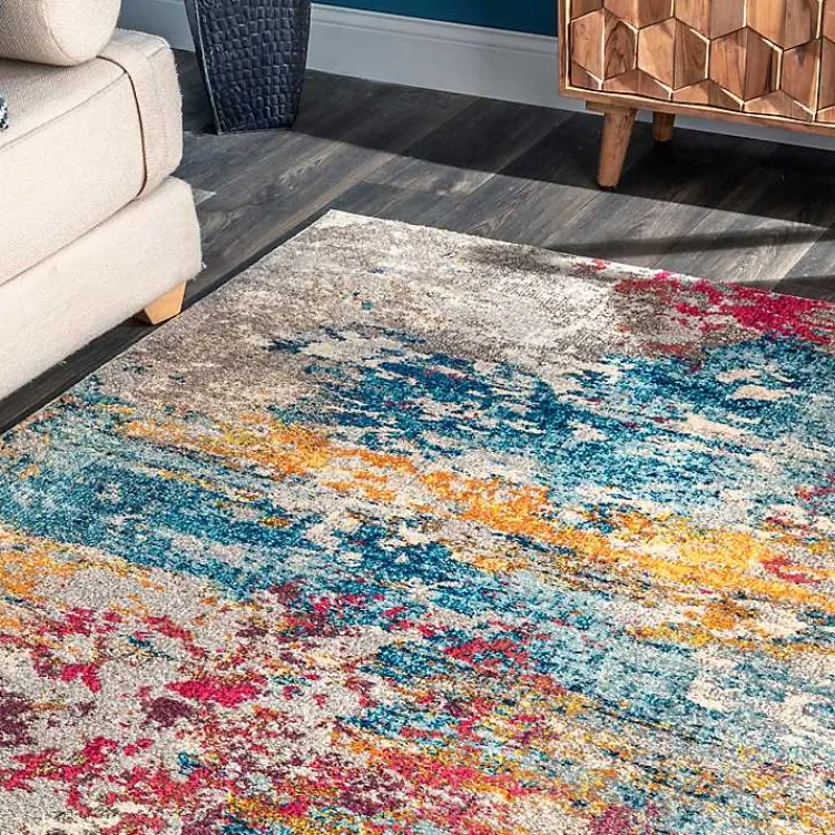 Kirklands Home Area Rugs|color Abstract Pattern Area Rug, 7x10 Multi