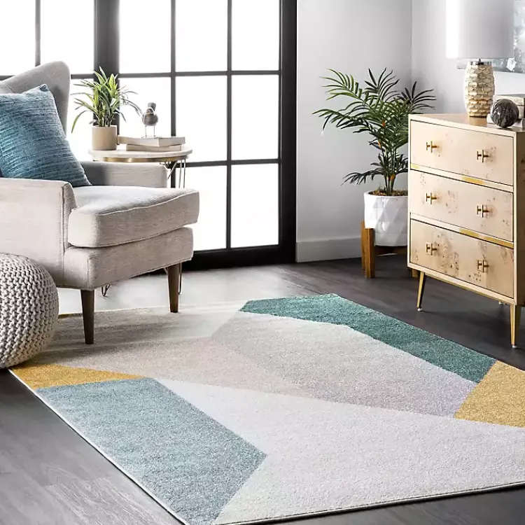 Kirklands Home Area Rugs|Multicolor Abstract Shapes Area Rug, 8x10