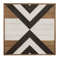 Kirklands Home Wall Plaques|Multicolor Baralt Shiplap Wood Wall Plaque