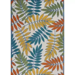 Kirklands Home Outdoor Rugs|color Botanical Outdoor Area Rug, 6x9 Multi