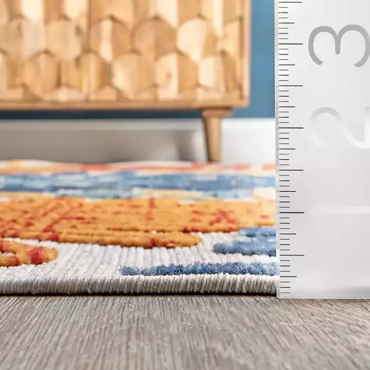 Kirklands Home Outdoor Rugs|Multicolor Burst Indoor/Outdoor Area Rug, 5x8