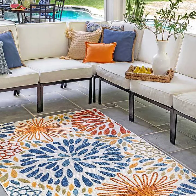 Kirklands Home Outdoor Rugs|color Burst Indoor/Outdoor Area Rug, 8x10 Multi