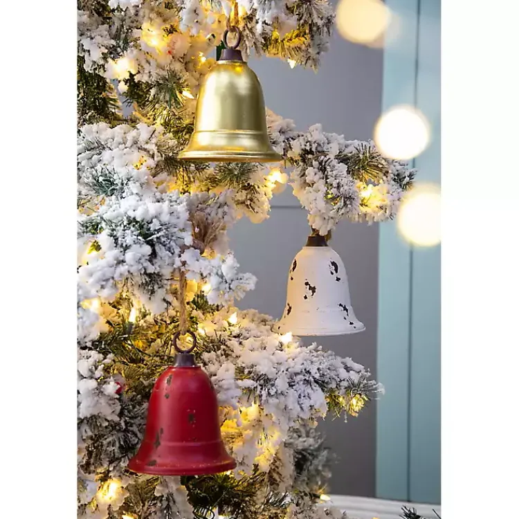 Discount Multicolor Metal Christmas Bells, Set of 3 Christmas Ornaments