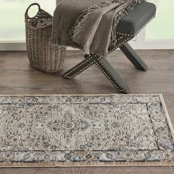 Kirklands Home Area Rugs|Multicolor Nadia Medallion Area Rug, 2x4 Gray
