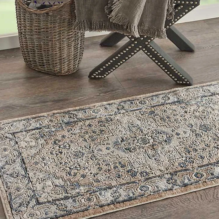 Kirklands Home Area Rugs|Multicolor Nadia Medallion Area Rug, 2x4 Gray
