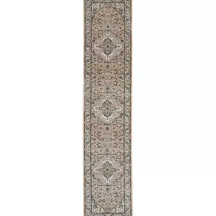 Kirklands Home Area Rugs|Multicolor Nadia Medallion Runner, 2x10 Gray