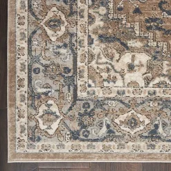 Kirklands Home Area Rugs|Multicolor Nadia Medallion Runner, 2x10 Gray