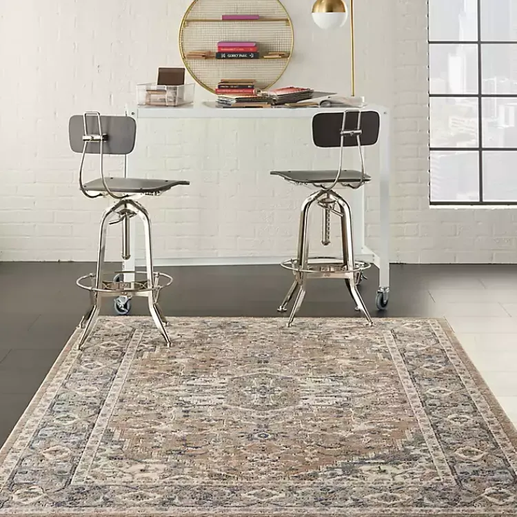 Kirklands Home Area Rugs|Multicolor Nadia Medallion Area Rug, 5x7 Gray