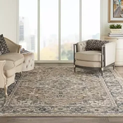 Kirklands Home Area Rugs|Multicolor Nadia Medallion Area Rug, 8x10 Gray