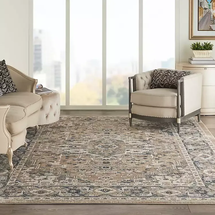 Kirklands Home Area Rugs|Multicolor Nadia Medallion Area Rug, 8x10 Gray