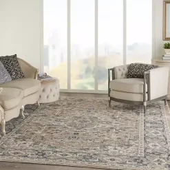 Kirklands Home Area Rugs|Multicolor Nadia Medallion Area Rug, 8x10 Gray