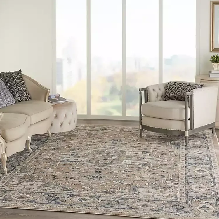 Kirklands Home Area Rugs|Multicolor Nadia Medallion Area Rug, 8x10 Gray