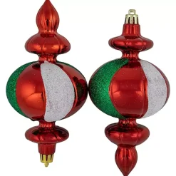 New Multicolor Shatterproof Finial Ornaments, Set of 8 Christmas Ornaments