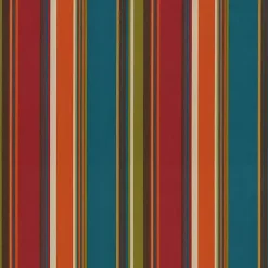 Kirklands Home Outdoor Cushions & Pillows|Multicolor Striped Outdoor Loveseat Cushion