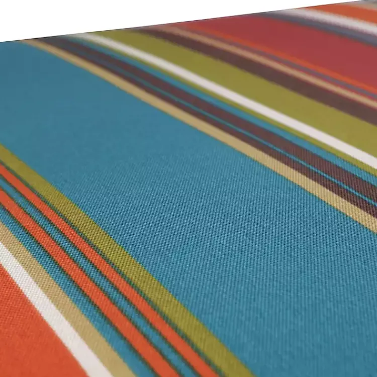Kirklands Home Outdoor Cushions & Pillows|Multicolor Striped Outdoor Loveseat Cushion