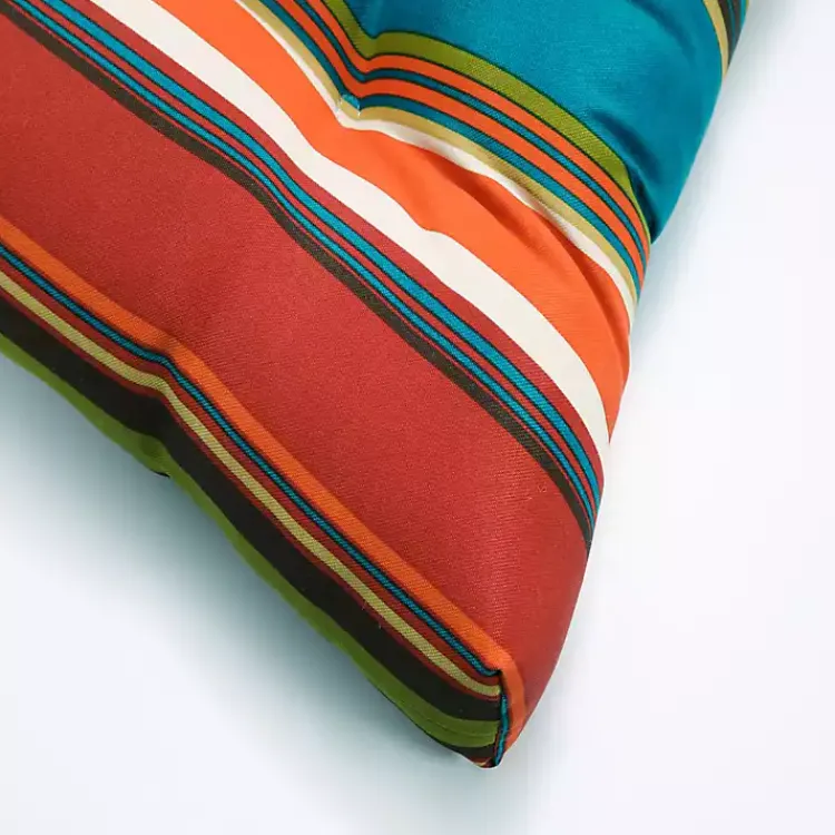 Kirklands Home Outdoor Cushions & Pillows|Multicolor Striped Outdoor Loveseat Cushion