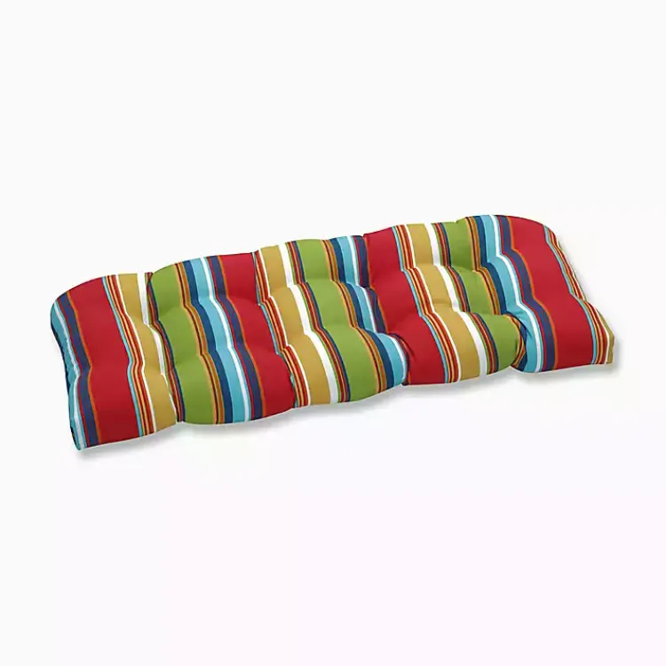 Kirklands Home Outdoor Cushions & Pillows|color Striped Outdoor Bench Cushion Multi