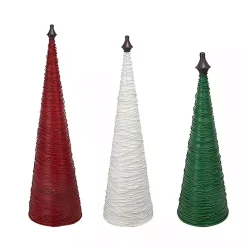 Online Multicolor Swirled Iron Christmas Trees, Set of 3 Christmas Decorations