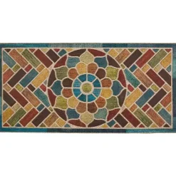 Kirklands Home Doormats|color Woodblock Garden Doormat Multi