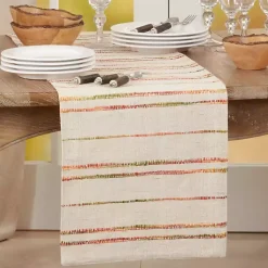 Kirklands Home Table Linens|Multicolor Woven Lines Table Runner, 54 in.