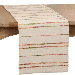 Kirklands Home Table Linens|Multicolor Woven Lines Table Runner, 90 in.