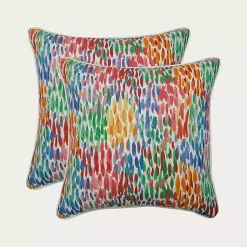 Kirklands Home Outdoor Cushions & Pillows|color Zinnia Outdoor Pillows, Set of 2 Multi
