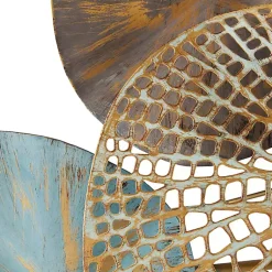 Kirklands Home Wall Plaques|Multicolored Metal Circles Wall Plaques, Set of 2