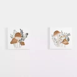 Kirklands Home Canvas Art|Mushroom Canvas Art Prints, Set of 2