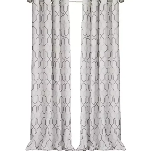 Kirklands Home Curtains & Drapes|Mushroom Interlock Single Curtain Panel, 84 in.