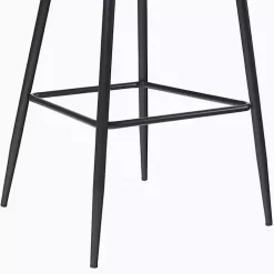 Kirklands Home Bar Stools & Counter Height Stools|Mushroom Upholstered Charli Bar Stools, Set of 2 Gray