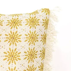 Kirklands Home Outdoor Cushions & Pillows|Mustard Boho Floral Indoor/Outdoor Pillow