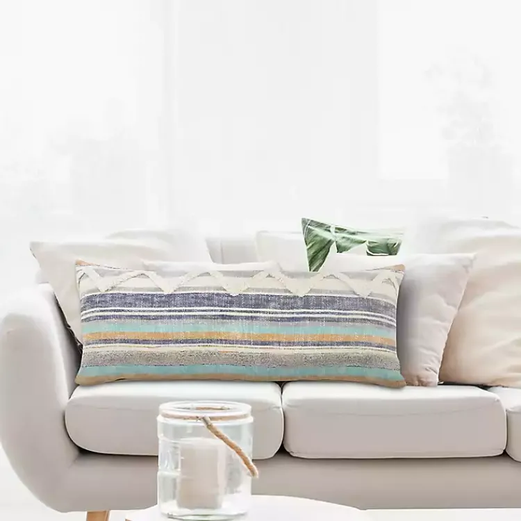 Discount Myrtle Tufted Stripes Lumbar Pillow Pillows