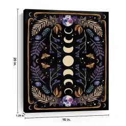 New Mystical Moon Phases Canvas Art Print Halloween