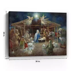 Nativity at Twilight Canvas Art Print Christmas Art & Wall Decor