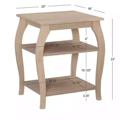 Kirklands Home Accent & End Tables|Natural Prismatic Wood Accent Table Brown