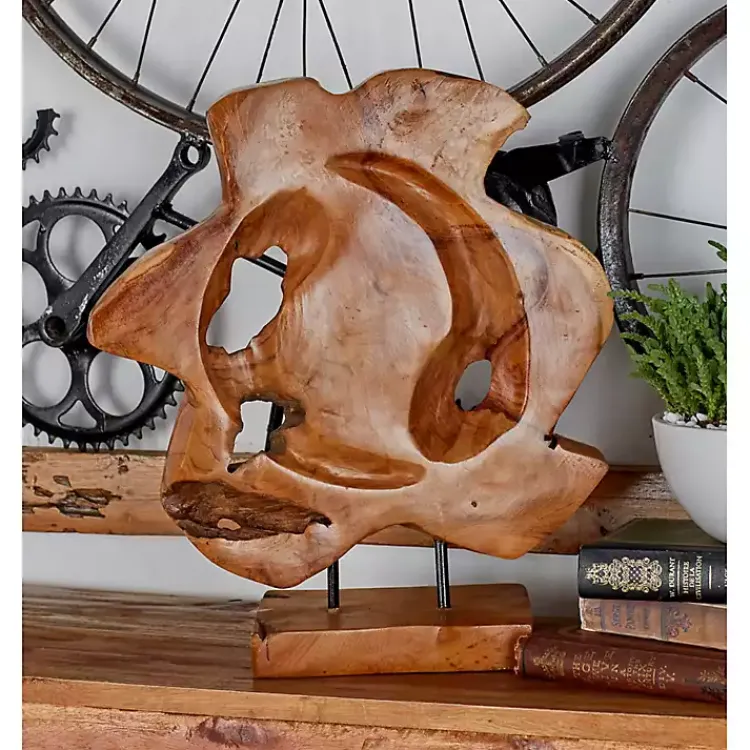 New Natural Abstract Teak Wood Statue Statues & Figurines