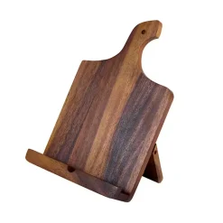 Kirklands Home Kitchen Storage|Natural Acacia Wood Cookbook Holder Brown