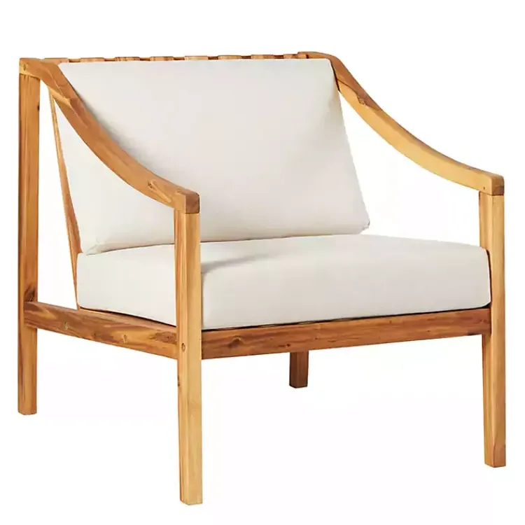 Kirklands Home Outdoor Seating|Natural Acacia Wood Outdoor Club Chair
