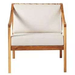 Kirklands Home Outdoor Seating|Natural Acacia Wood Outdoor Club Chair