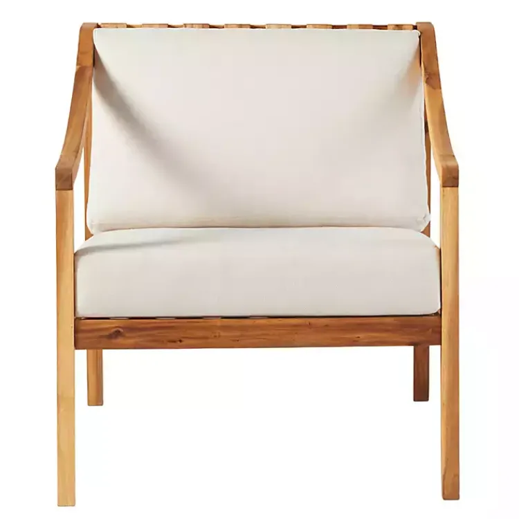 Kirklands Home Outdoor Seating|Natural Acacia Wood Outdoor Club Chair