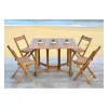 Kirklands Home Outdoor Dining|Natural Acacia Wood 4-pc. Foldable Dining Set