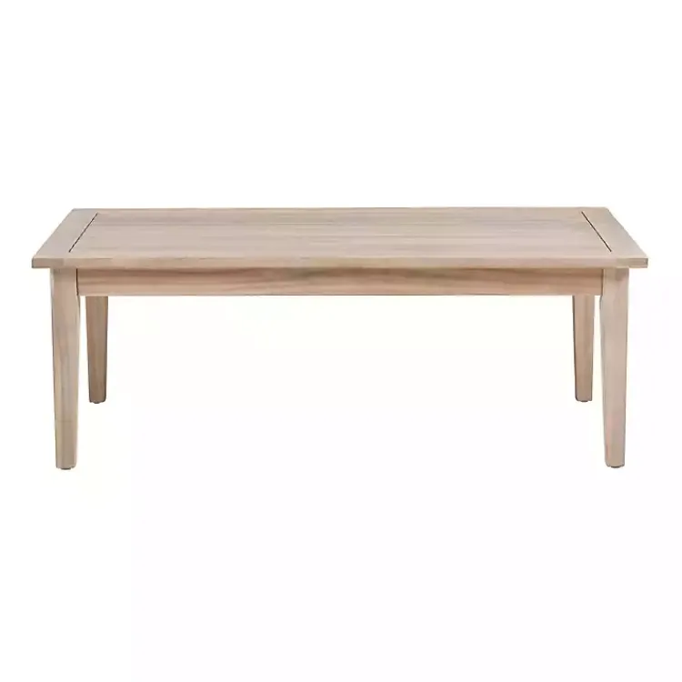 Kirklands Home Outdoor Tables|Natural Acacia Wood Slatted Outdoor Coffee Table Tan