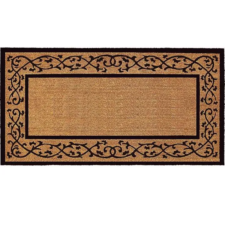 Kirklands Home Doormats|Natural and Black Abby Doormat, 48x24 in.