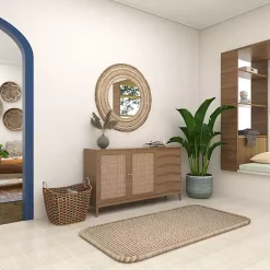 New Natural and Black Seagrass Diamond Weave Basket Baskets & Boxes