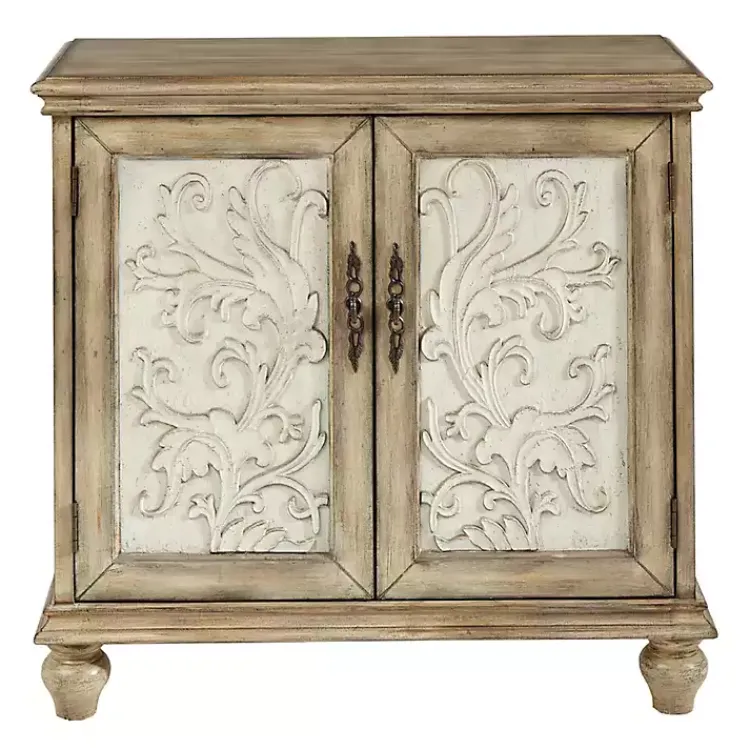 Kirklands Home Cabinets & Sideboards|Natural and Cream Two-Tone Whitt Cabinet Tan