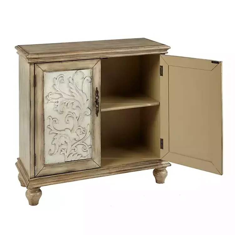 Kirklands Home Cabinets & Sideboards|Natural and Cream Two-Tone Whitt Cabinet Tan