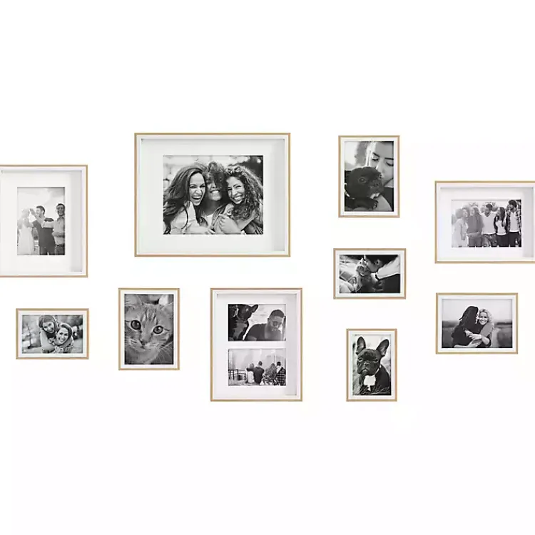 Kirklands Home Gallery Wall Frames|Natural and White 10-pc. Gallery Wall Frame Set
